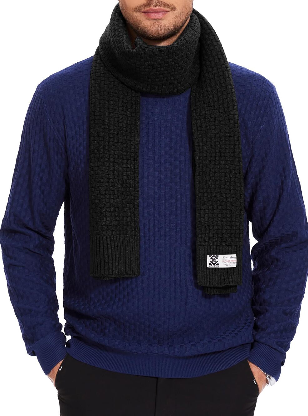 4811 Winter Scarf Soft Warm Waffle knitted Classic Fashion Cold Weather